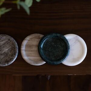 Sophisticated Marble Coaster Set - Gray, Cream, Green